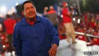 Уго Чавес на предвыборной тропе в Баркисимето 2 октября 2012 года