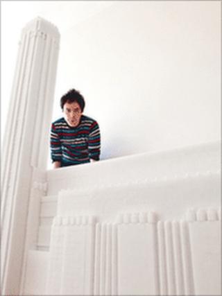 Brendan Jamison with his Tate Modern sculpture