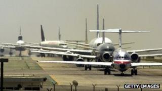 Planes at Los Angeles International Airport