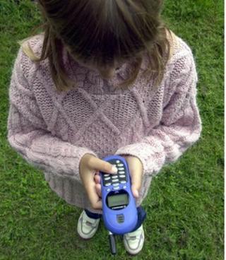 A mobile phone user