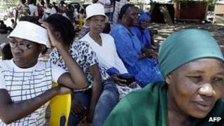 Women pictured in Gaborone, Botswana, in 2004