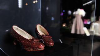 Ruby slippers and gingham dress from The Wizard of Oz. Photo by Gareth Cattermole