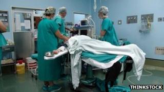 A typical operating theatre