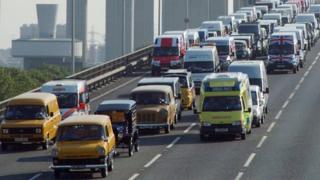 Ford Transit van convoy