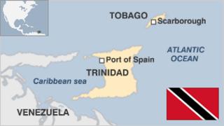 Map of Trinidad and Tobago
