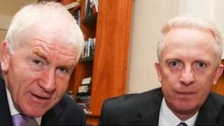 Dr Brendan Lynn, CAIN Deputy Director and Irish Minister for Arts, Heritage and the Gaeltacht, Jimmy Deenihan at the launch in Dublin