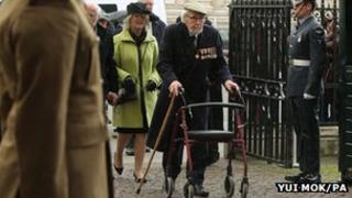Veteran arrives