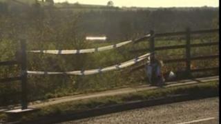 Lleoliad y ddamwain ar yr A40