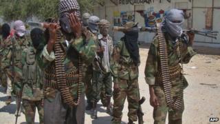 Al-Shabab fighters photographed in March 2012