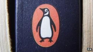 Penguin logo on a book