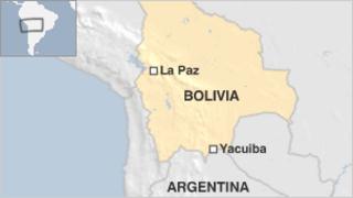 Map of Bolivia