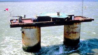 The Principality of Sealand, a WWII military fort in the North Sea