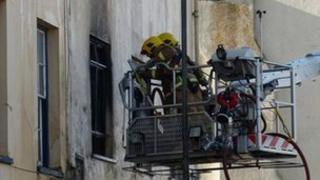 Firemen at Simon Place