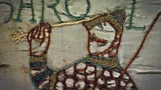 The Bayeux Tapestry: King Harold being killed at the Battle of Hastings