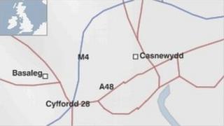 Map o'r ardal