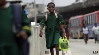 A schoolgirl in Nigeria