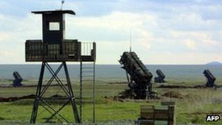 Patriot batteries at Turkey's Diyarbakir airbase in 2003