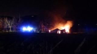 Fire at John Squire's art studio