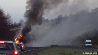 Bus fire