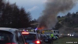 Bus fire