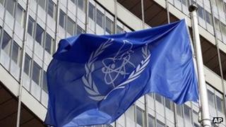 IAEA flag at headquarters in Vienna (file image)