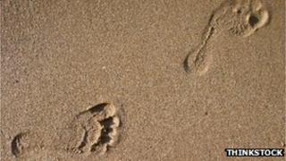 Footprints in sand