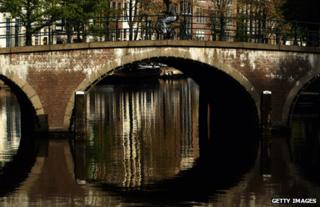 A canal bridge in Amsterdam (file image)