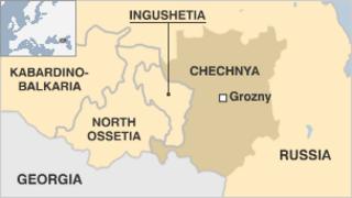 Карта Чечни