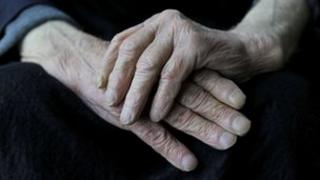 Elderly person's hands