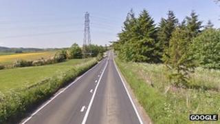 The B925 Kirkcaldy to Auchtertool road in Fife