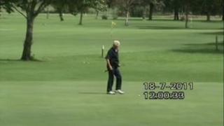 Roberta Packman on a golf course