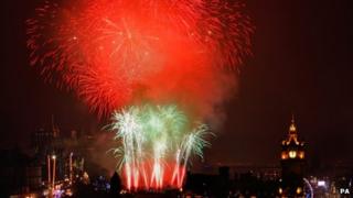 Fireworks at Edinburgh