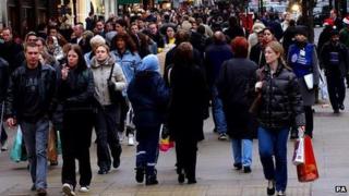 People in a busy street