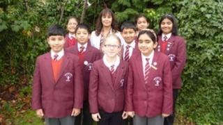 pupils with head teacher