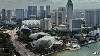 Singapore financial district - file pic