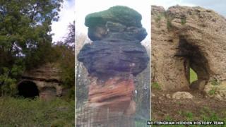Bob's Rock, The Hemlock Stone and the Druid Stone