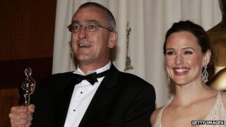 Michael Hopkins with actress Jennifer Garner at the 2006 Oscars