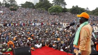 Raila Odinga addresses his supporters (22/12/12)