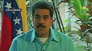 TV grab showing Venezuelan Foreign Minister and Vice-President Nicolas Maduro during an interview in Havana on 1 January 2013