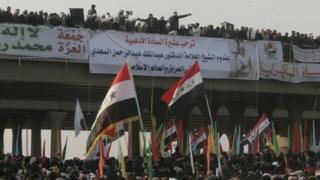 Protesters in Ramadi