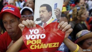 Chavez supporters outside National Assembly, Caracas. 5 Jan 2013