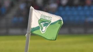 Guernsey FC corner flag flying at Footes Lane