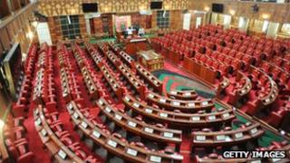 The newly refurbished parliament in Kenya photographed in August 2012