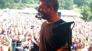 Pete Lawrence on stage at The Big Chill