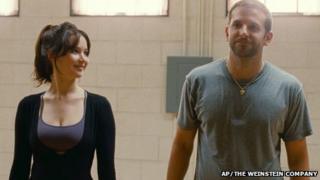 Jennifer Lawrence and Bradley Cooper in Silver Linings Playbook