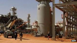 Gas infrastructure at In Amenas, eastern Algeria (undated image)