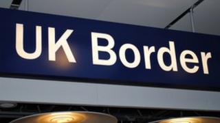 Arwydd UK Border Agency