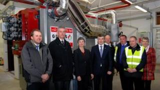 Bio-mass boiler in Manx school
