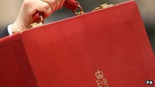 Red Budget briefcase