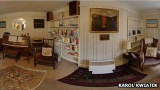 Panoramic shot of Charles Causley's house